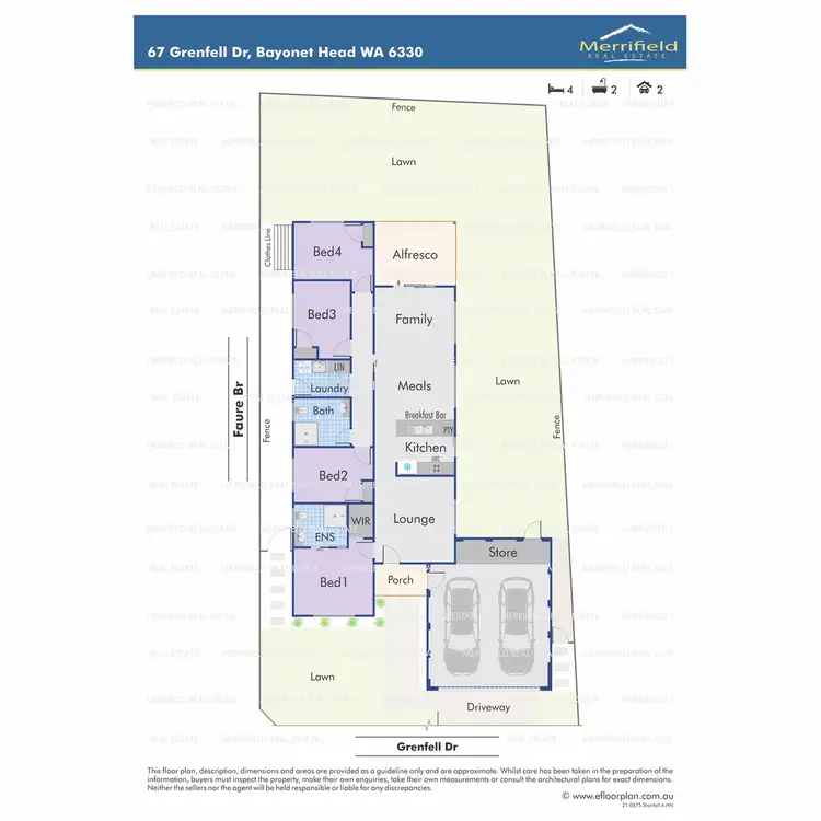 Floorplan of Homely house listing, 67 Grenfell Drive, Bayonet Head WA 6330