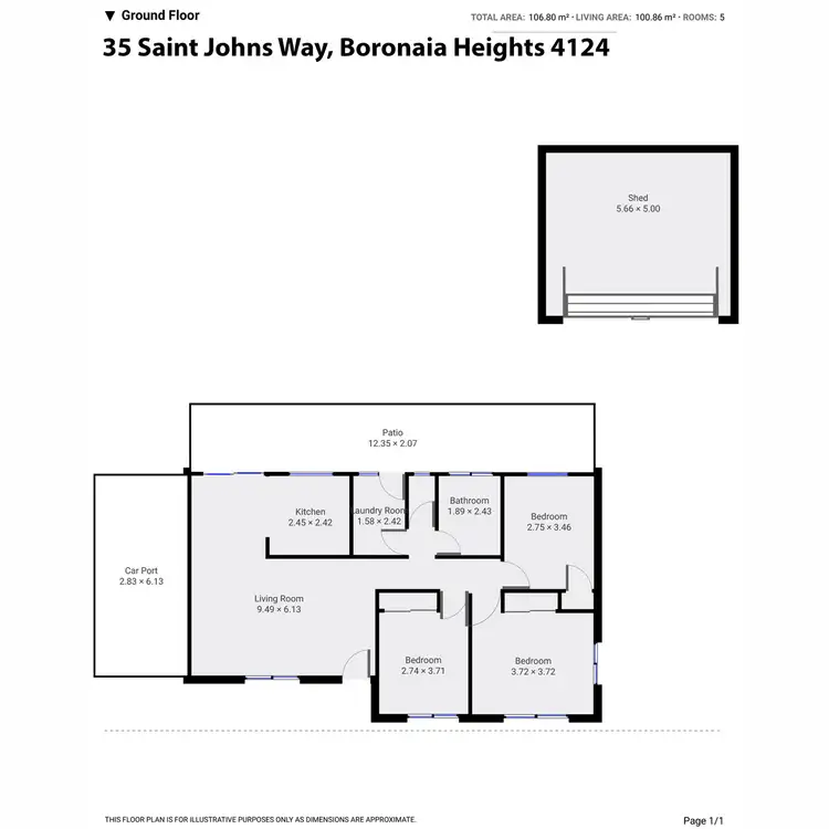 Floorplan of Homely house listing, 25 St Johns Way, Boronia Heights QLD 4124
