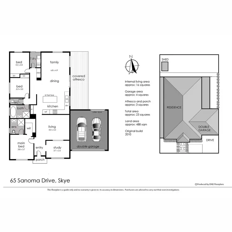 Floorplan of Homely house listing, 65 Sanoma Drive, Skye VIC 3977