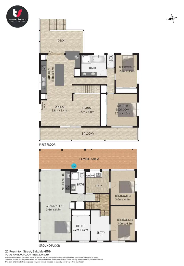 Floorplan of Homely house listing, 22 Rossinton Street, Birkdale QLD 4159