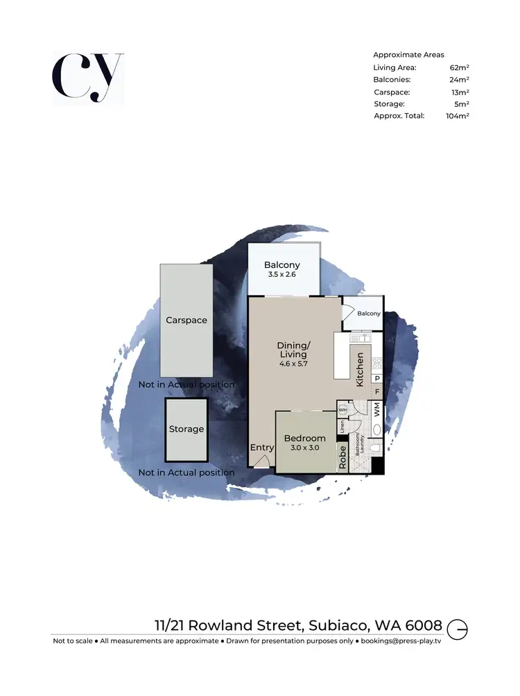 Floorplan of Homely apartment listing, 11/21 Rowland Street, Subiaco WA 6008