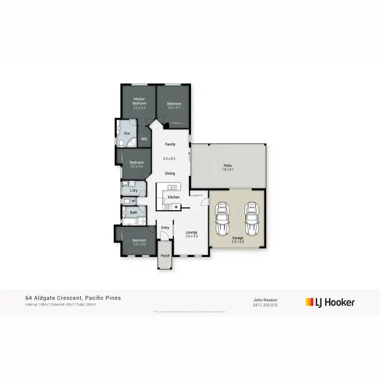 Floorplan of Homely house listing, 64 Aldgate Crescent, Pacific Pines QLD 4211