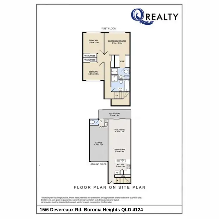 Floorplan of Homely townhouse listing, 15/6 Devereaux Road, Boronia Heights QLD 4124