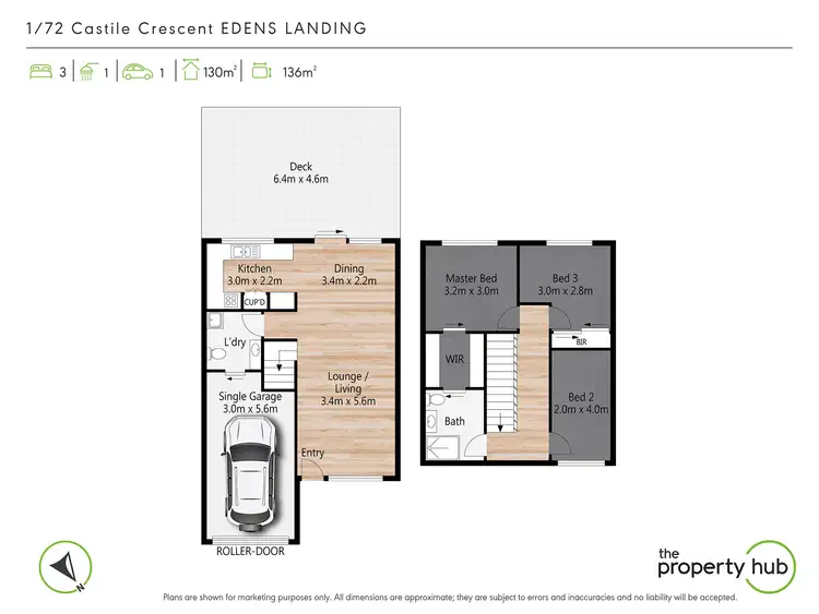 Floorplan of Homely townhouse listing, 1/72 Castile Crescent, Edens Landing QLD 4207