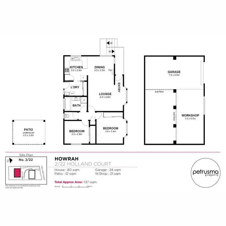 Floorplan of Homely unit listing, 2/22 Holland Court, Howrah TAS 7018