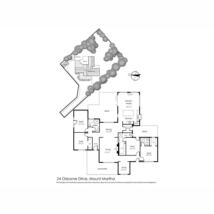 Floorplan of Homely house listing, 24 Osborne Drive, Mount Martha VIC 3934