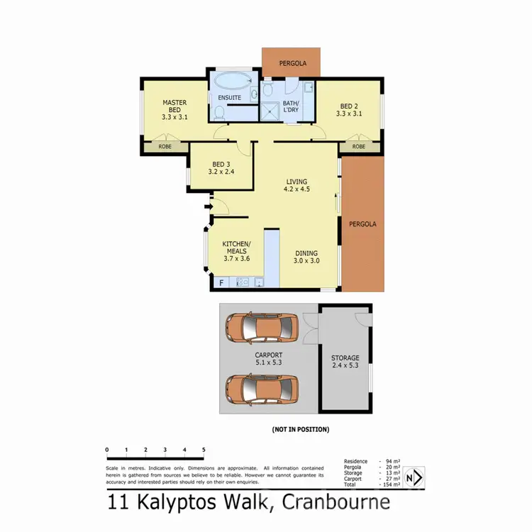 Floorplan of Homely house listing, 11 Kalyptos Walk, Cranbourne VIC 3977
