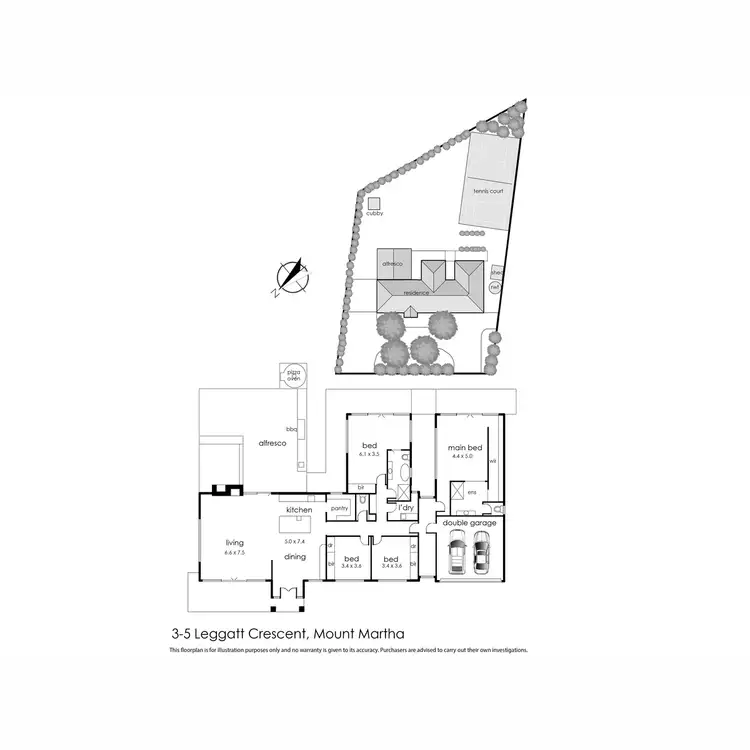 Floorplan of Homely house listing, 3 - 5 Leggatt Crescent, Mount Martha VIC 3934