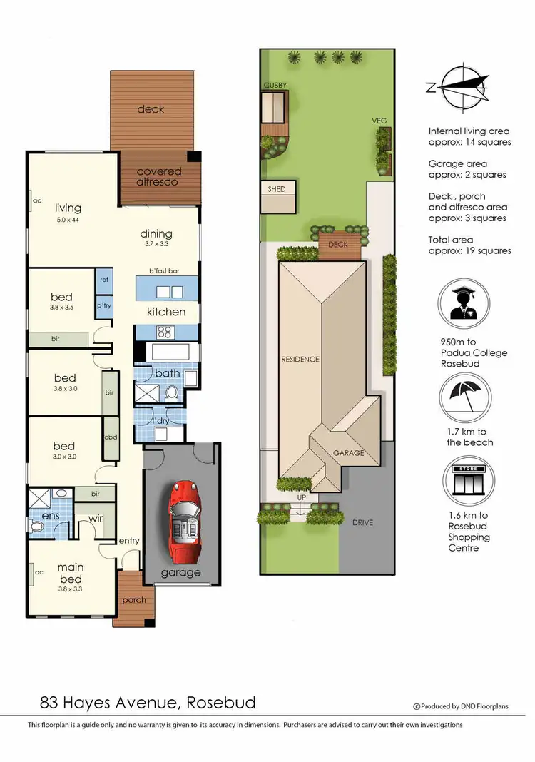 Floorplan of Homely house listing, 83 Hayes Avenue, Rosebud VIC 3939