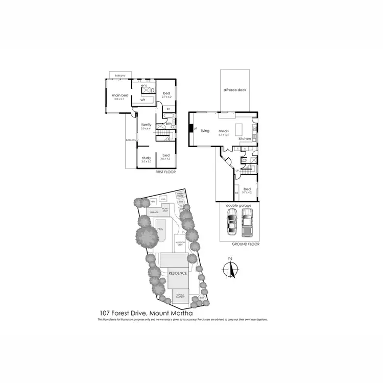 Floorplan of Homely house listing, 107 Forest Drive, Mount Martha VIC 3934
