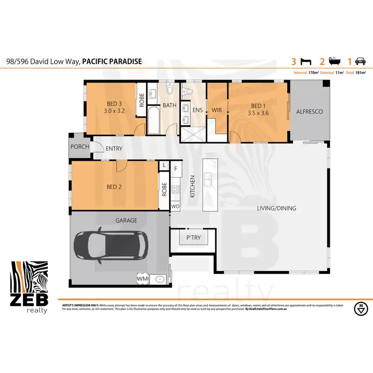 Floorplan of Homely house listing, 98/596 David Low Way, Pacific Paradise QLD 4564