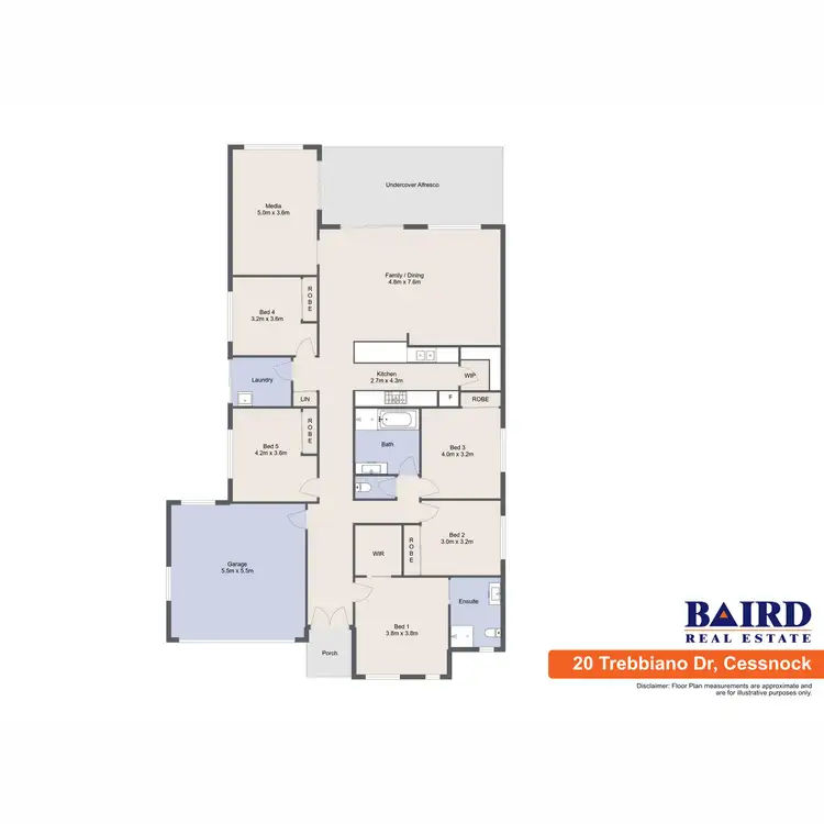 Floorplan of Homely house listing, 20 Trebbiano Drive, Cessnock NSW 2325