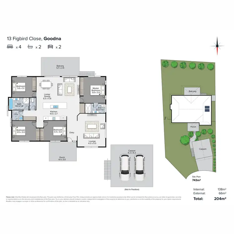 Floorplan of Homely house listing, 13 Figbird Close, Goodna QLD 4300