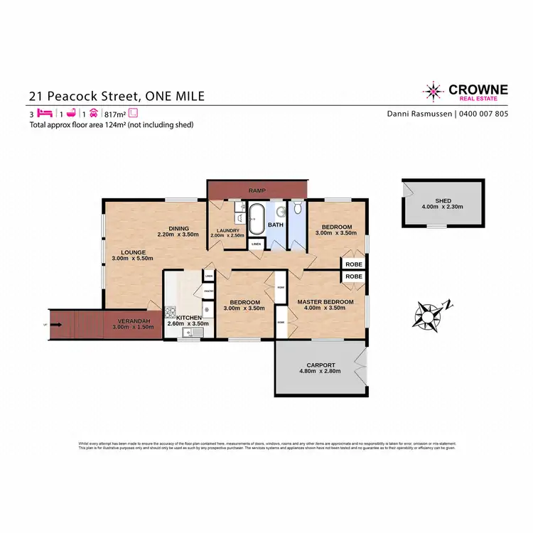 Floorplan of Homely house listing, 21 Peacock Street, One Mile QLD 4305