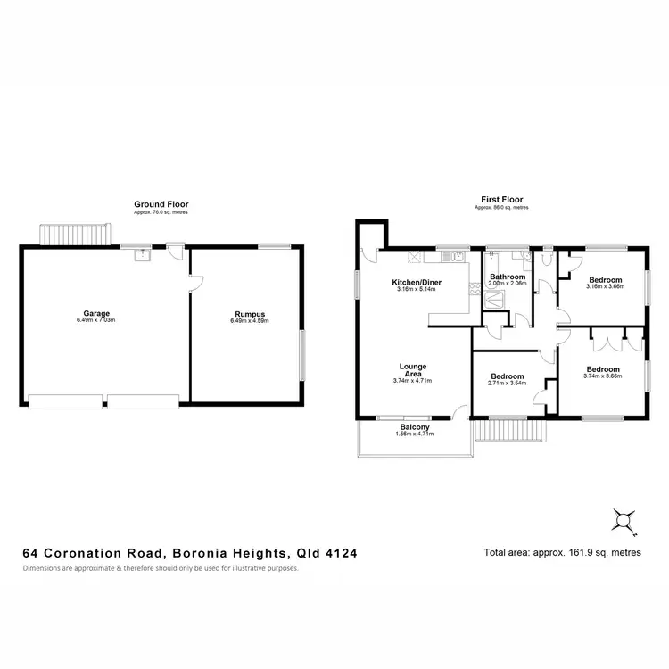 Floorplan of Homely house listing, 64 Coronation Road, Boronia Heights QLD 4124