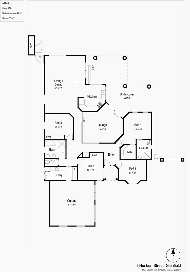 Floorplan of Homely house listing, 1 Nunkeri Street, Glenfield Park NSW 2650