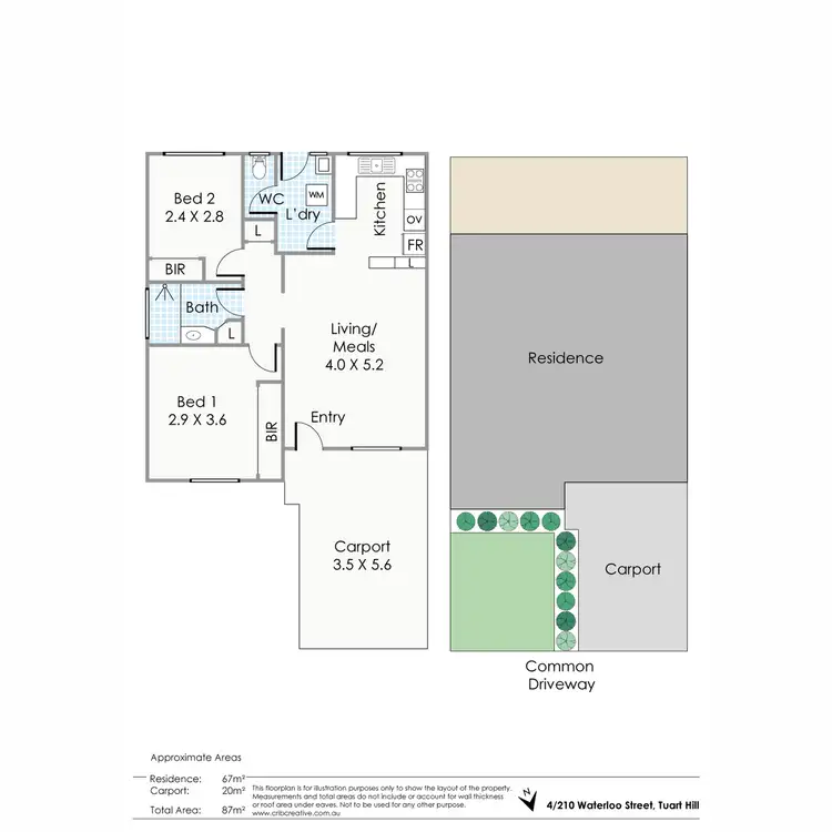 Floorplan of Homely villa listing, 4/210 Waterloo Street, Tuart Hill WA 6060