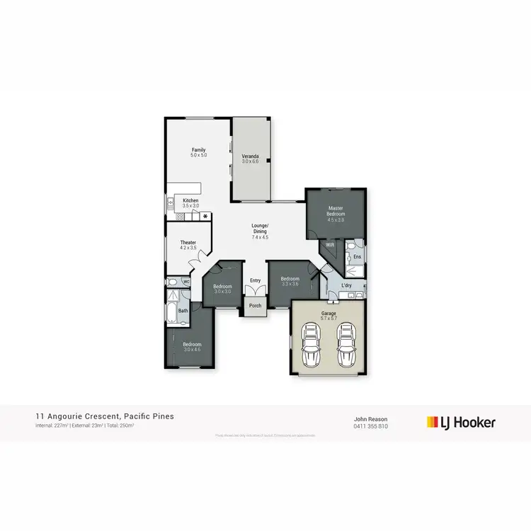 Floorplan of Homely house listing, 11 Angourie Crescent, Pacific Pines QLD 4211