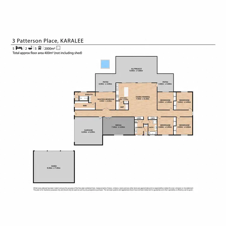 Floorplan of Homely house listing, 3 Patterson Place, Karalee QLD 4306