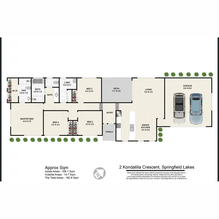 Floorplan of Homely house listing, 2 Kondalilla Crescent, Springfield Lakes QLD 4300