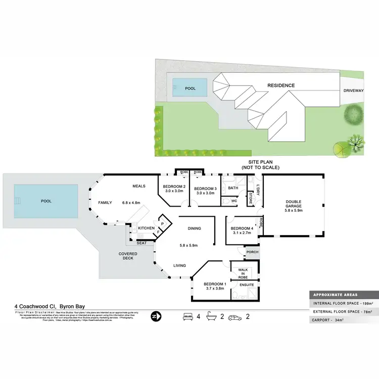 Floorplan of Homely house listing, 4 Coachwood Close, Byron Bay NSW 2481