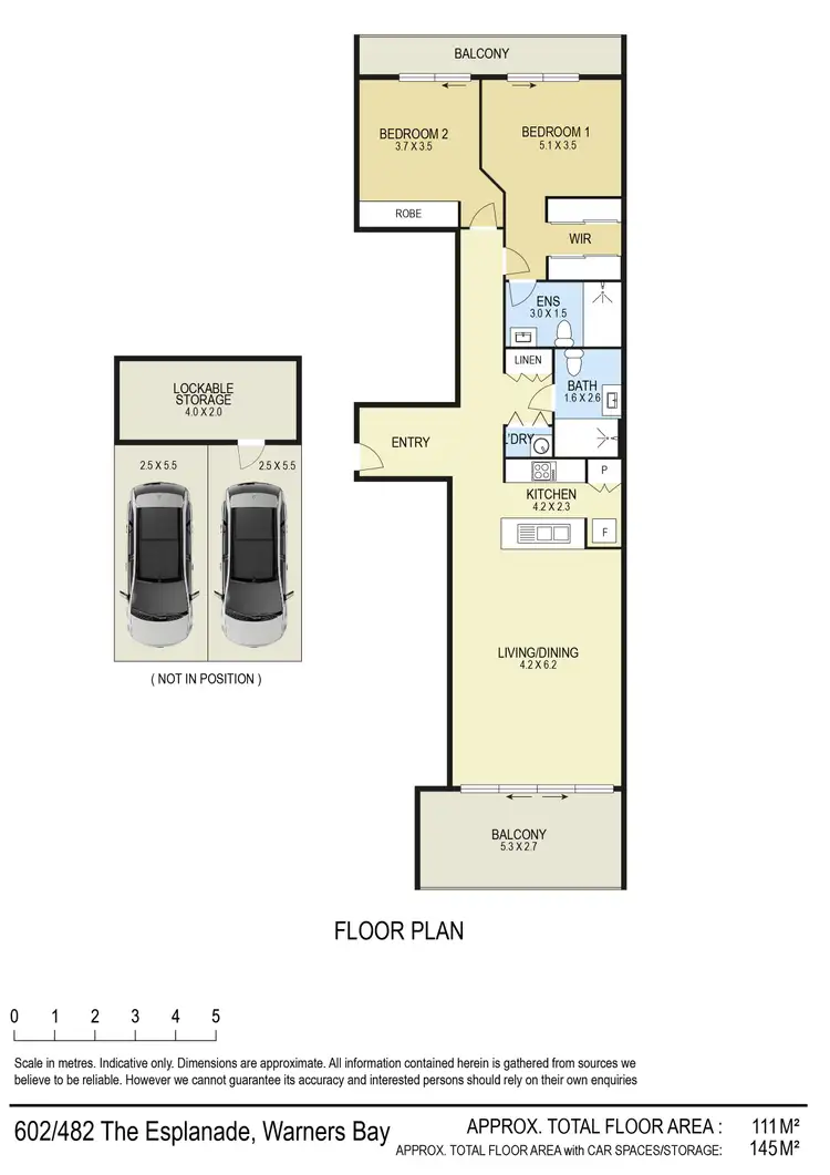Floorplan of Homely apartment listing, 602/482 The Esplanade, Warners Bay NSW 2282