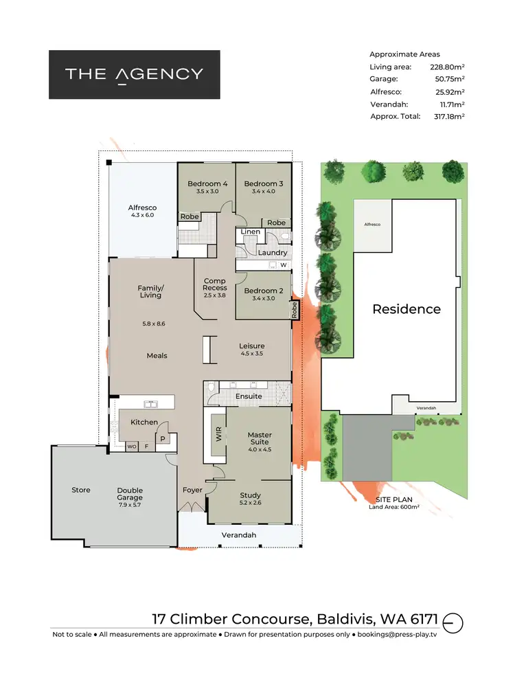 Floorplan of Homely house listing, 17 Climber Concourse, Baldivis WA 6171