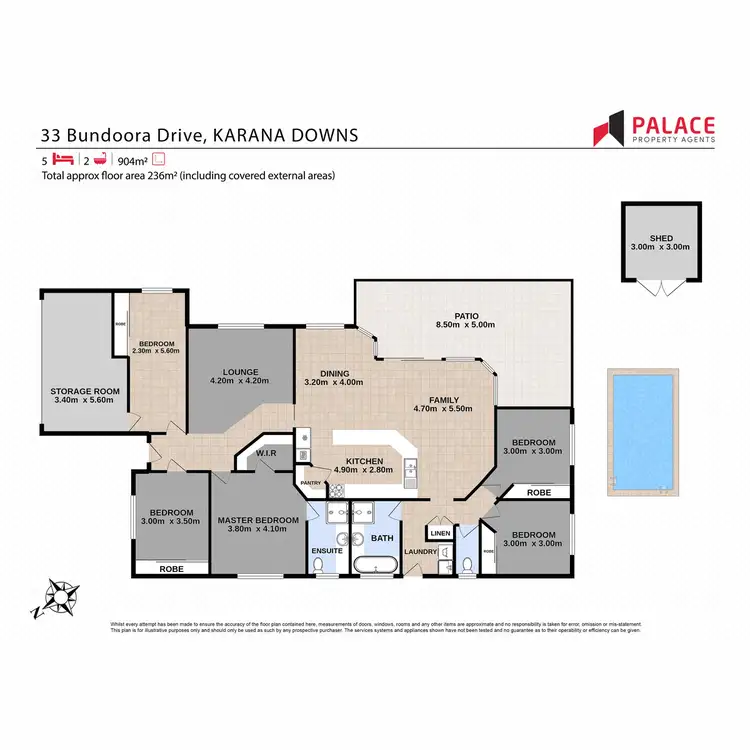Floorplan of Homely house listing, 33 Bundoora Drive, Karana Downs QLD 4306