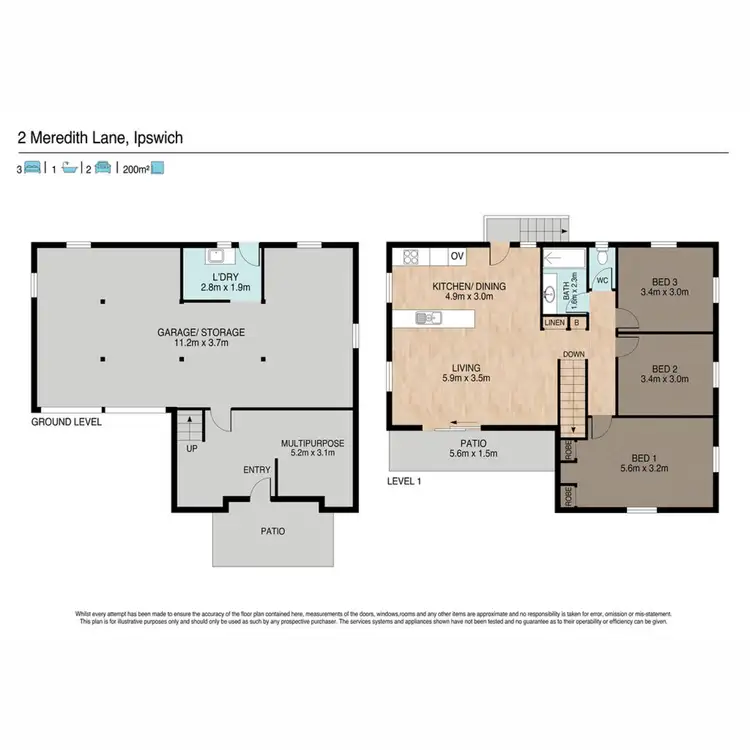 Floorplan of Homely house listing, 2 Meredith Lane, Ipswich QLD 4305