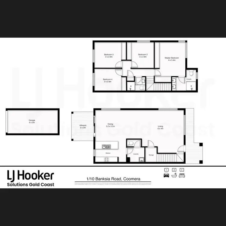 Floorplan of Homely townhouse listing, LOT 1/10 Banksia Road, Coomera QLD 4209