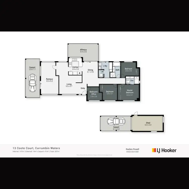 Floorplan of Homely house listing, 13 Coote Court, Currumbin Waters QLD 4223