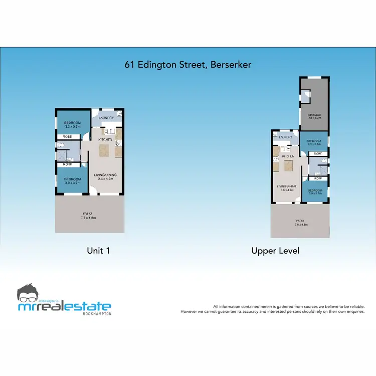 Floorplan of Homely block of units listing, 61 Edington Street, Berserker QLD 4701