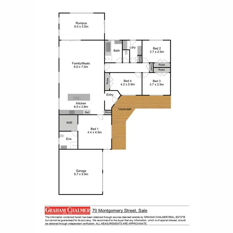 Floorplan of Homely house listing, 70 Montgomery Street, Sale VIC 3850