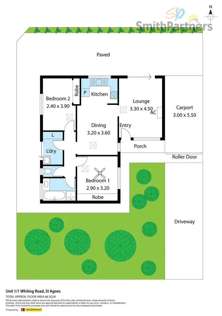 Floorplan of Homely unit listing, 1/1 Whiting Road, St Agnes SA 5097