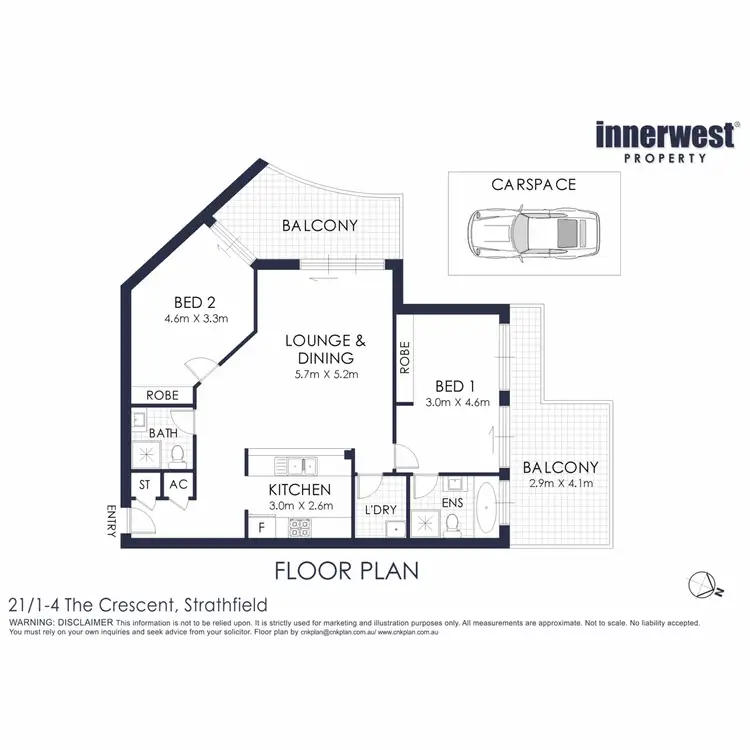Floorplan of Homely apartment listing, 21/1-4 The Crescent, Homebush NSW 2140