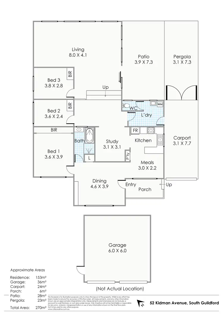 Floorplan of Homely house listing, 52 Kidman Avenue, South Guildford WA 6055