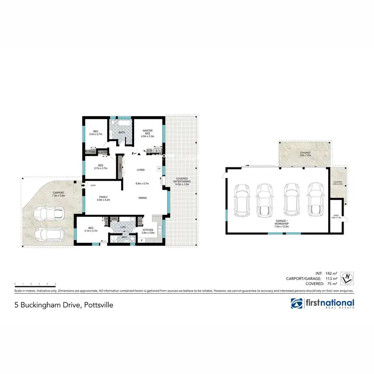 Floorplan of Homely house listing, 5 Buckingham Drive, Pottsville NSW 2489