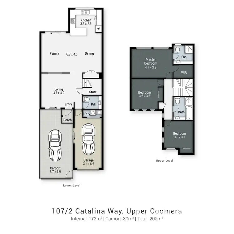 Floorplan of Homely townhouse listing, 107/2 Catalina Way, Upper Coomera QLD 4209