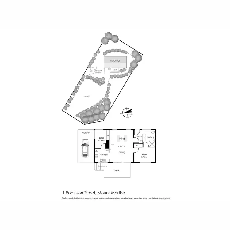 Floorplan of Homely house listing, 1 Robinson Street, Mount Martha VIC 3934