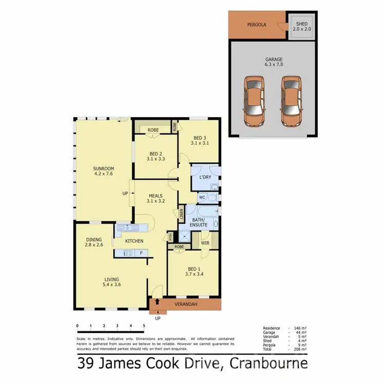 Floorplan of Homely house listing, 39 James Cook Drive, Cranbourne VIC 3977
