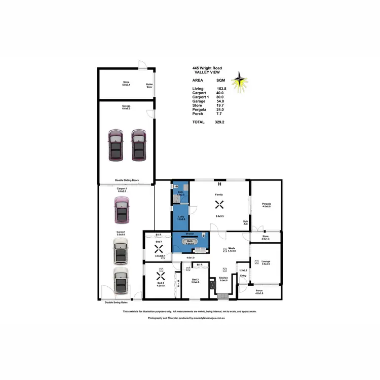 Floorplan of Homely house listing, 445 Wright Road, Valley View SA 5093