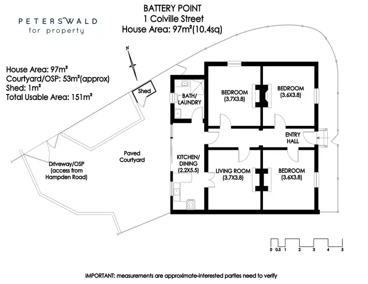 Floorplan of Homely house listing, 1 Colville Street, Battery Point TAS 7004