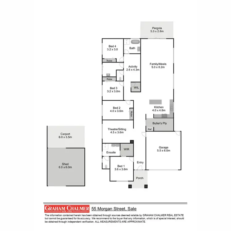 Floorplan of Homely house listing, 55 Morgan Street, Sale VIC 3850