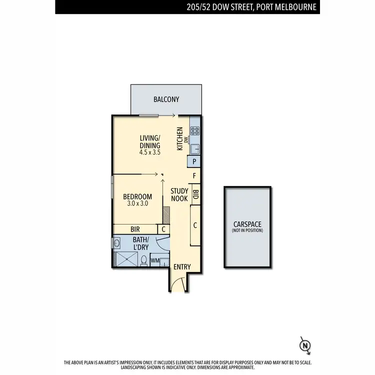 Floorplan of Homely apartment listing, 205/52 Dow Street, Port Melbourne VIC 3207