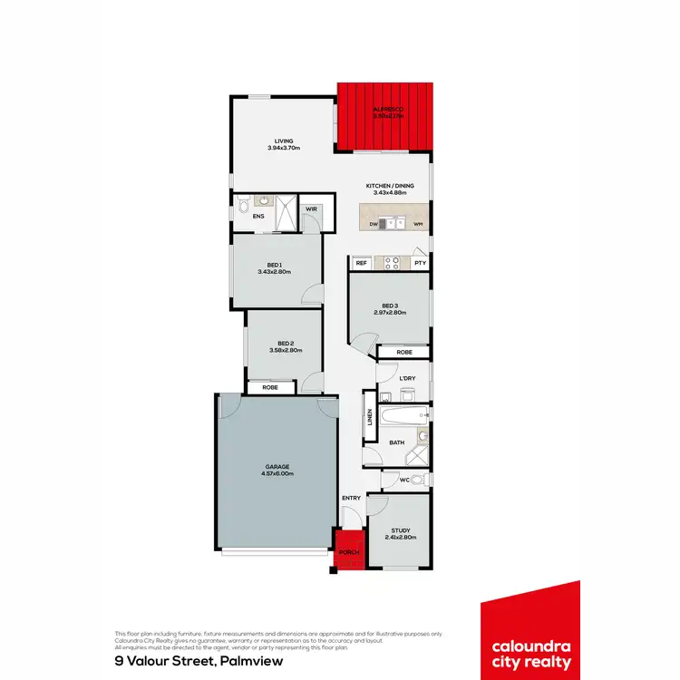 Floorplan of Homely house listing, 9 Valour Street, Palmview QLD 4553