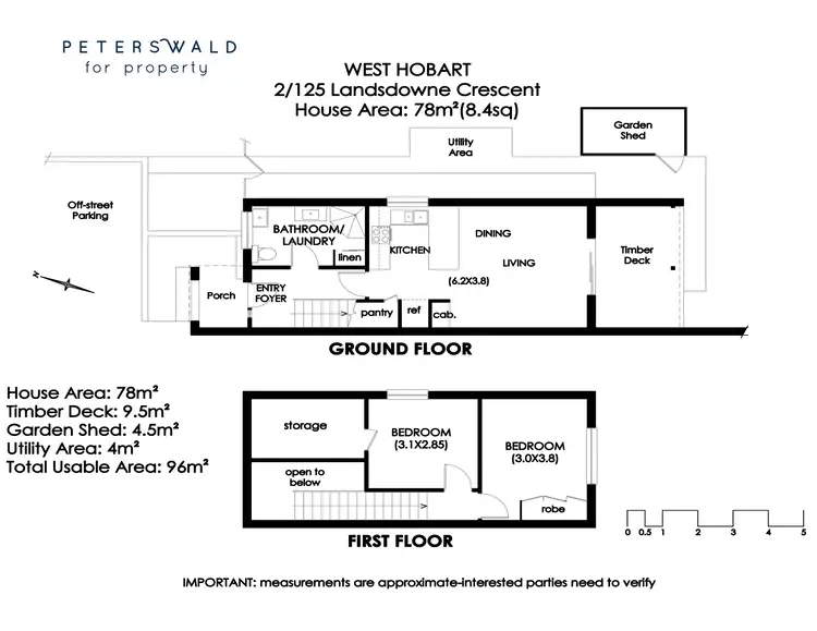 Floorplan of Homely unit listing, 2/125 Lansdowne Crescent, West Hobart TAS 7000