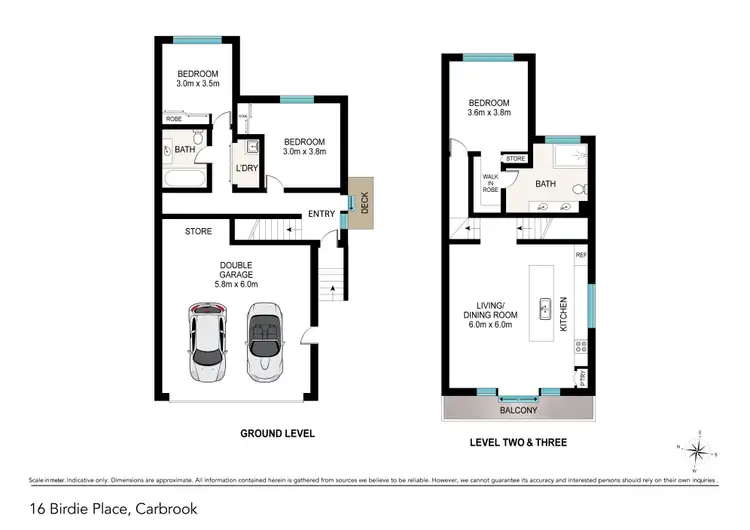 Floorplan of Homely townhouse listing, 16 Birdie Place, Carbrook QLD 4130