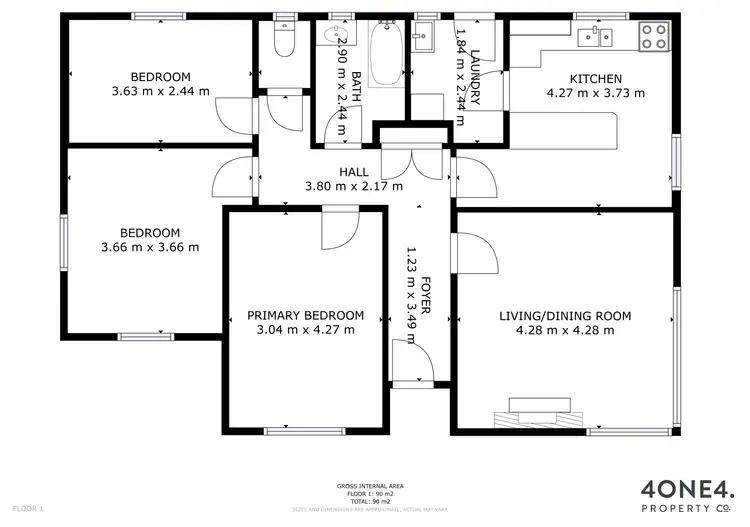 Floorplan of Homely house listing, 33 Norman Circle, Glenorchy TAS 7010