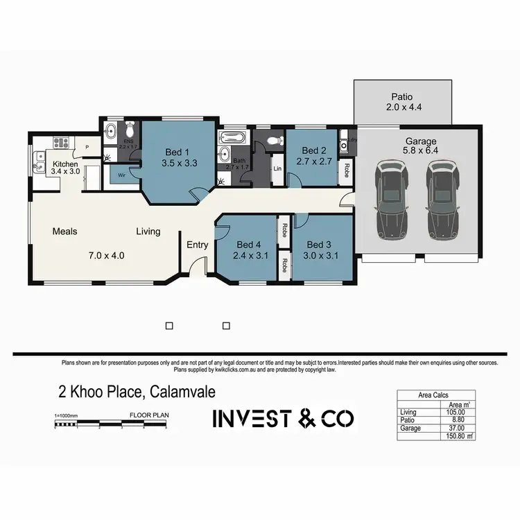 Floorplan of Homely house listing, 2 Khoo Place, Calamvale QLD 4116
