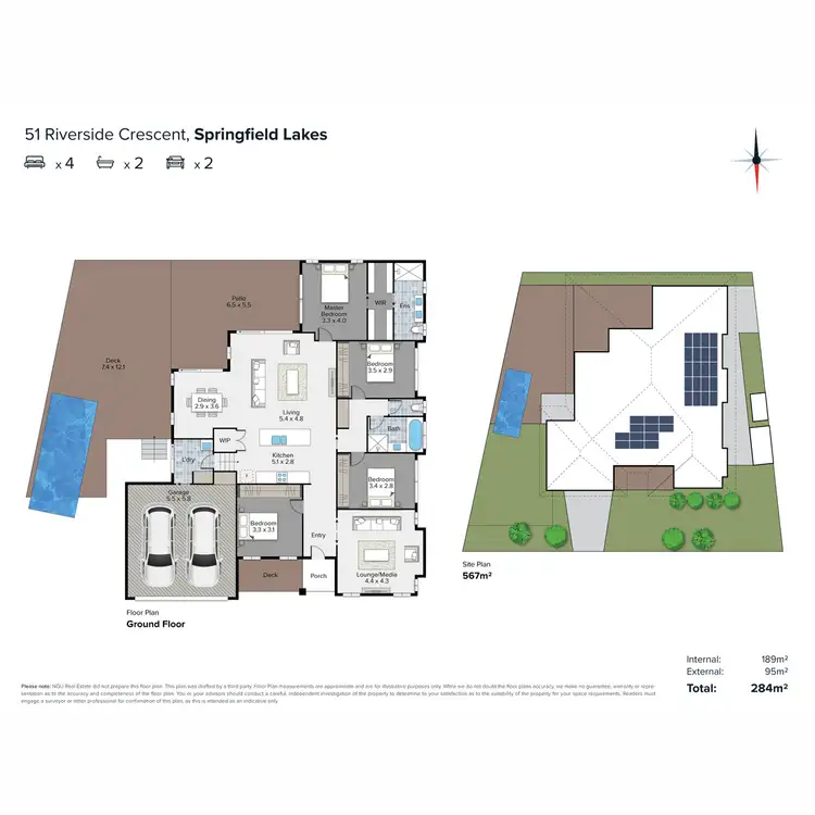 Floorplan of Homely house listing, 51 Riverside Crescent, Springfield Lakes QLD 4300
